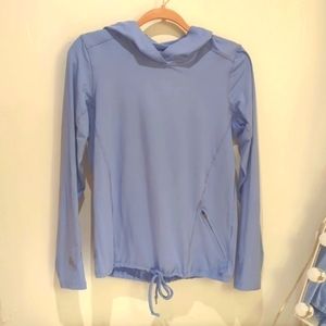 Gerry Small periwinkle active yoga hooded top